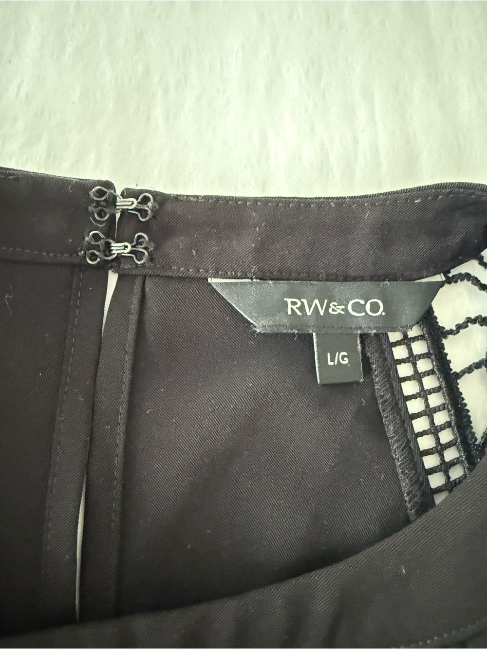 RW&CO. Black Crochet Cap Sleeve Blouse - Picture 5 of 6